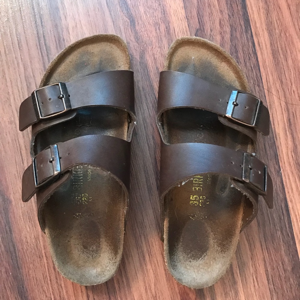 Brown Leather Birkenstocks